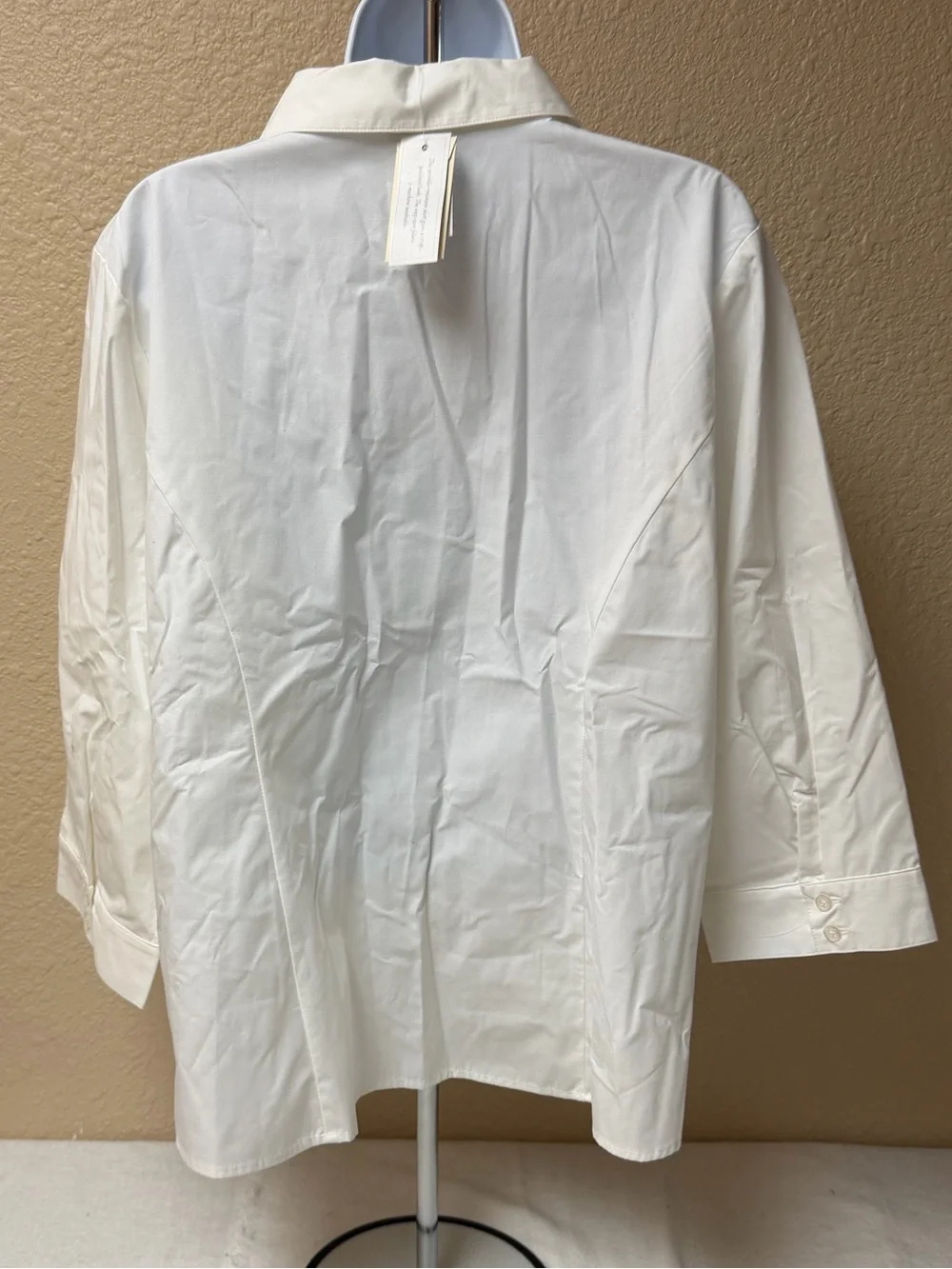 4/$20 Christopher & Banks White 3/4 Sleeve Button Shirt